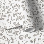 Papel de Parede Floral Branco 