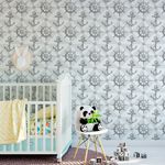 Papel de Parede Infantil de Marinheiro (Tons de Cinza)
