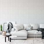 Papel de Parede Branco Geométrico Abstrato
