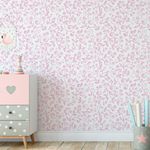 Papel de Parede Flores Delicadas (Rosa)