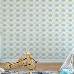 Papel de Parede Infantil de Nuvens 