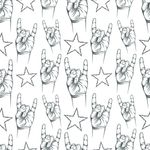 Papel de Parede Mão Rock N Roll 