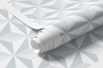 Papel de Parede Triângulos Brancos 3D