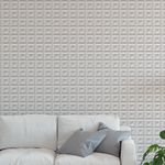 Papel de Parede Branco Quadrados 3D ll
