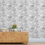 Papel de Parede Flores Lírios (Tons de Cinza)