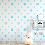 Papel de Parede Bolinhas (Tons de Azul)