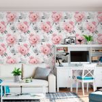 Papel de Parede Rosas em Aquarela 