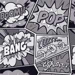 Papel de Parede Pop Art Geek (Preto e Branco)
