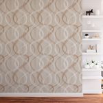 Papel de Parede Linhas Onduladas (Tons de Bege)