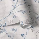 Papel de Parede Flores Retro (Azul)