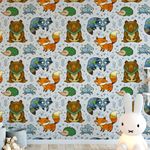 Papel de Parede Infantil Animais Fofos 