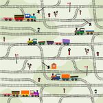 Papel de Parede Trenzinhos e Trilhos 