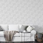 Papel de Parede Ondas Geométricas Abstratas 