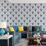 Papel de Parede Arabesco Azul Escuro 