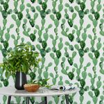 Papel de Parede Cactos Verdes 