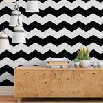 Papel de Parede Chevron (Preto e Branco)