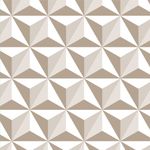 Papel de Parede Triângulos Quadrados 3D (Bege)
