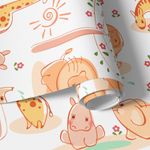 Papel de Parede Infantil Animais Safari (Branco)