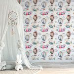 Papel de Parede Infantil Balões e Aviões 