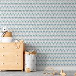 Papel de Parede Chevron Simples (Azul e Cinza)