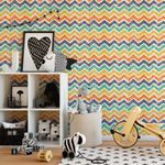 Papel de Parede Chevron Colorido