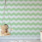 Papel de Parede Chevron Grande (Verde)