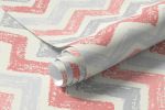 Papel de Parede Chevron Giz Rosa