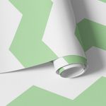 Papel de Parede Chevron Grande (Verde)