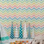 Papel de Parede Chevron Giz Colorido 