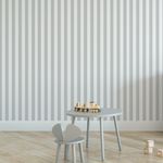 Papel de Parede Listras Brancas com Cinzas 