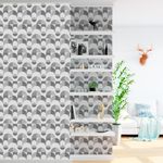 Papel de Parede Retro Círculos (Preto e Branco)