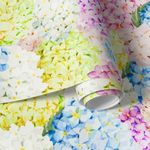 Papel de Parede Hortênsias Floral Colorido 