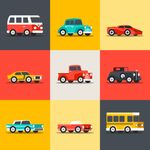 Papel de Parede Carros Antigos Coloridos