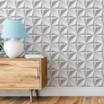 Papel de Parede Origami 3D Branco