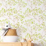Papel de Parede Folhas e Galhos Delicados