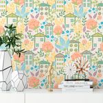 Papel de Parede Casinhas com Flores