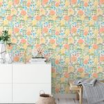 Papel de Parede Casinhas com Flores