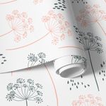 Papel de Parede Dente de Leão (Rosa e Cinza)