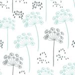 Papel de Parede Dente de Leão (Verde e Cinza)