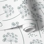Papel de Parede Dente de Leão (Preto e Branco)