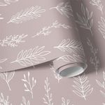 Papel de Parede Galhos Brancos com Fundo Rosa