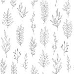 Papel de Parede Galhos Cinza e Branco