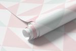 Papel de Parede Triângulos Tons de Rosa