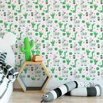 Papel de Parede Lhamas e Cactos
