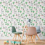 Papel de Parede Lhamas e Cactos