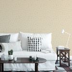 Papel de Parede Flores Delicadas Minimalistas Bege