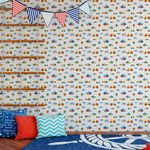 Papel de Parede Infantil Barcos, Aviões, Motos e Bicicletas