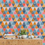 Papel de Parede Triângulos com Mandalas