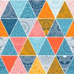 Papel de Parede Triângulos com Mandalas