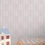 Papel de Parede Infantil Setas Rosas Claro